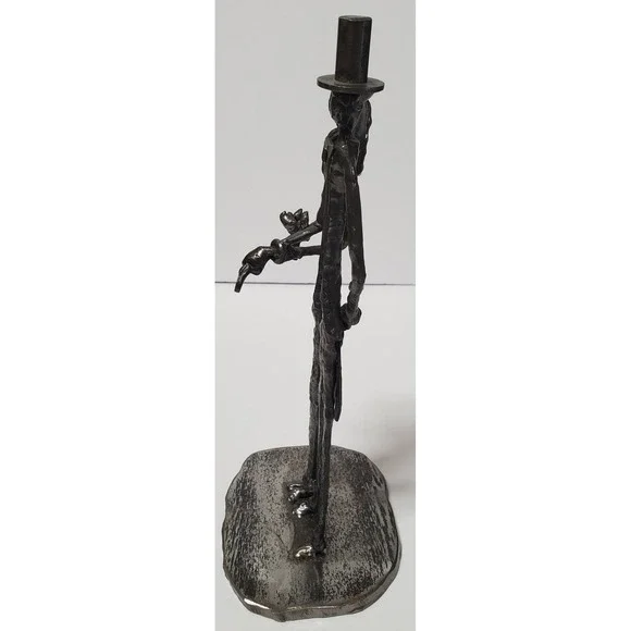 John McPhail Wedding Sculpture Scotland Metal Bride & Groom Top Hat Veil Flowers - Picture 3 of 9